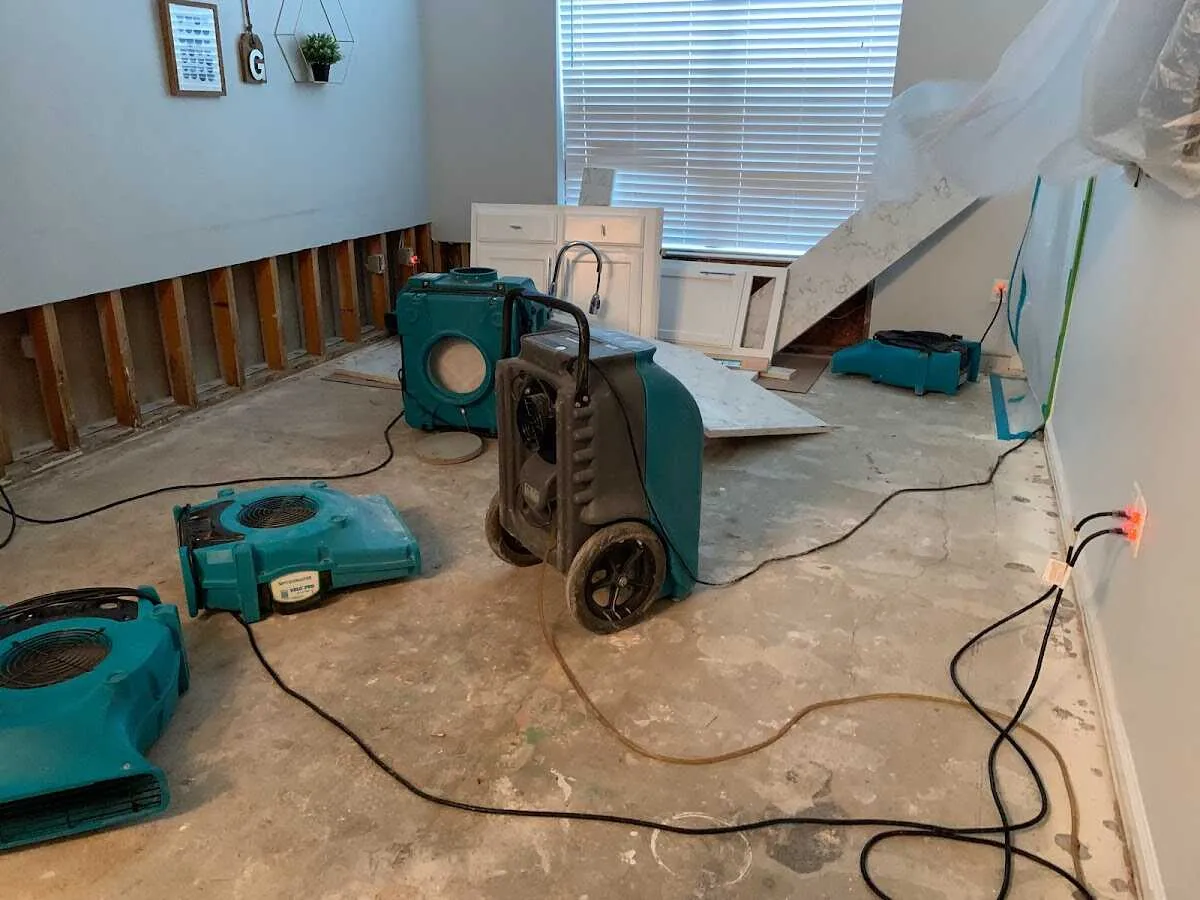 Dehumidifier in flood-cut room for Water Extraction & Removal in South Union